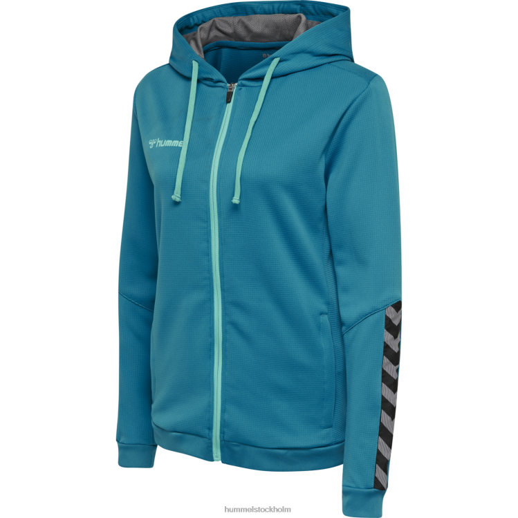 se Hummel kvinnor hmautentic hoodie i poly zip LL40V3867 "huvtröja med dragkedja"