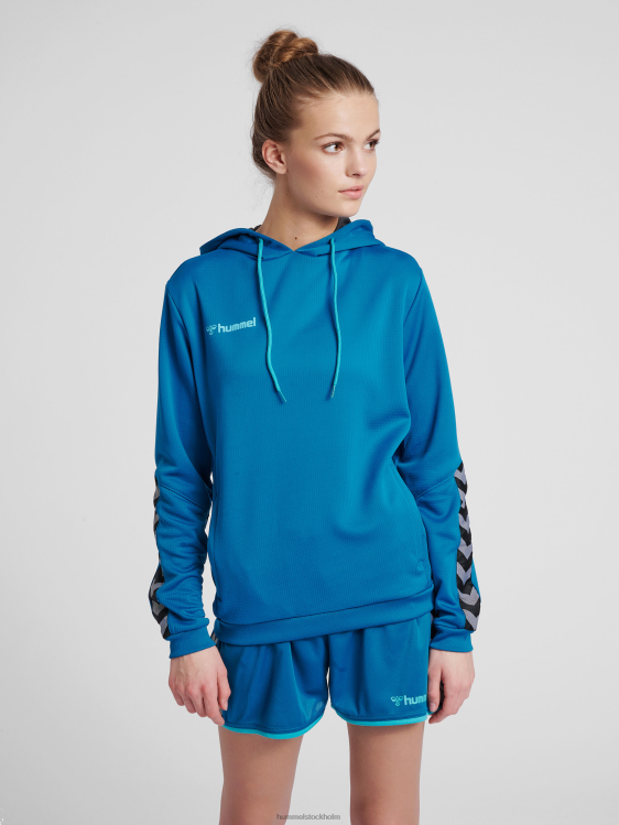 se Hummel kvinnor hmautentisk poly hoodie LL40V3813 "strukturstickad hoodie"