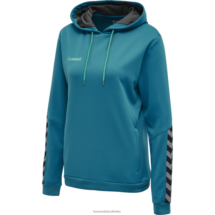 se Hummel kvinnor hmautentisk poly hoodie LL40V3813 \"strukturstickad hoodie\"