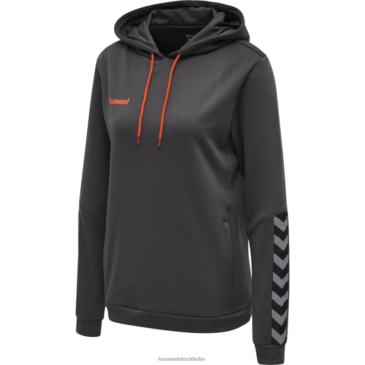 se Hummel kvinnor hmautentisk poly hoodie LL40V3827 "strukturstickad hoodie"