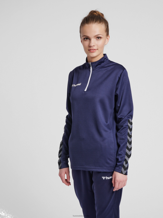 se Hummel kvinnor hmautentisk sweatshirt med halv dragkedja LL40V3728 "Kläder"