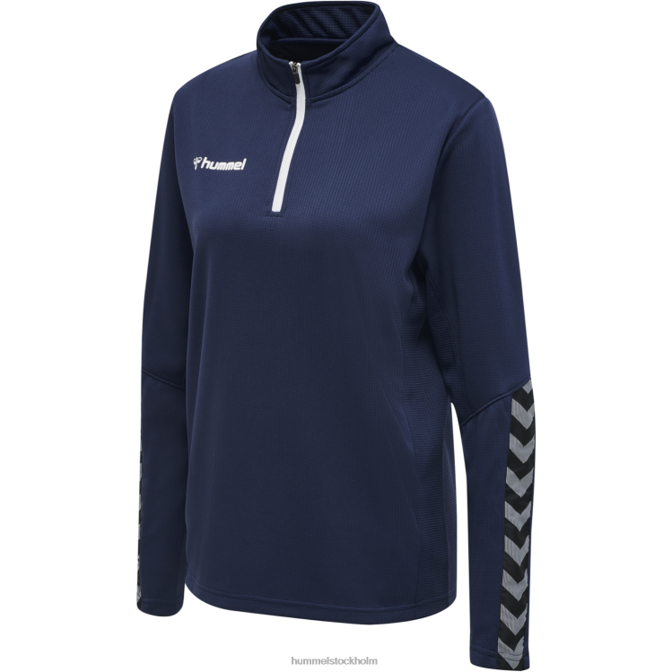 se Hummel kvinnor hmautentisk sweatshirt med halv dragkedja LL40V3728 \"Kläder\"