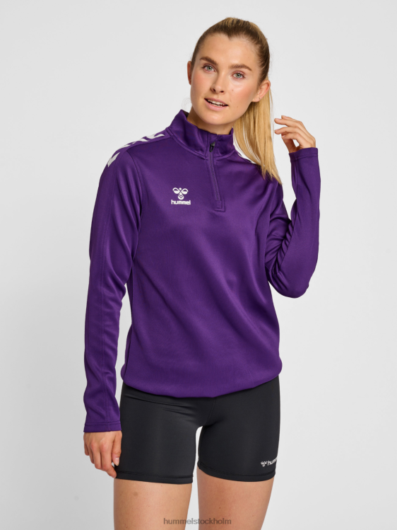 se Hummel kvinnor hmlcore xk halv zip sweat LL40V3434 "tröja med halv dragkedja"