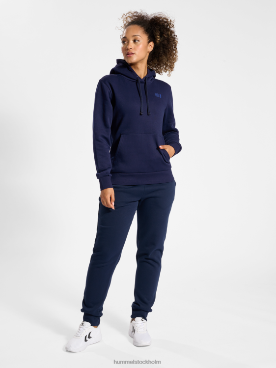 se Hummel kvinnor hmlcourt hoodie i bomull LL40V2352 \"soft touch hoodie\"