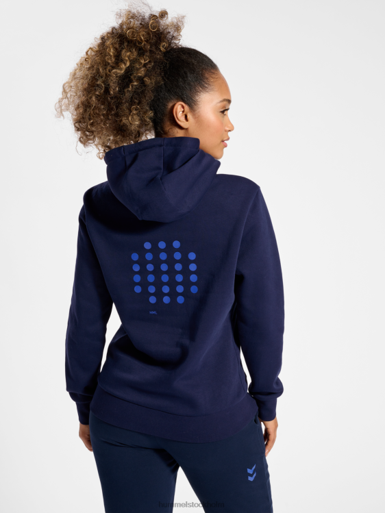 se Hummel kvinnor hmlcourt hoodie i bomull LL40V2352 \"soft touch hoodie\"