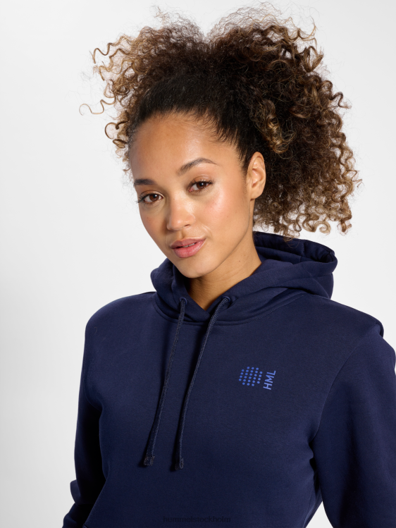 se Hummel kvinnor hmlcourt hoodie i bomull LL40V2352 \"soft touch hoodie\"