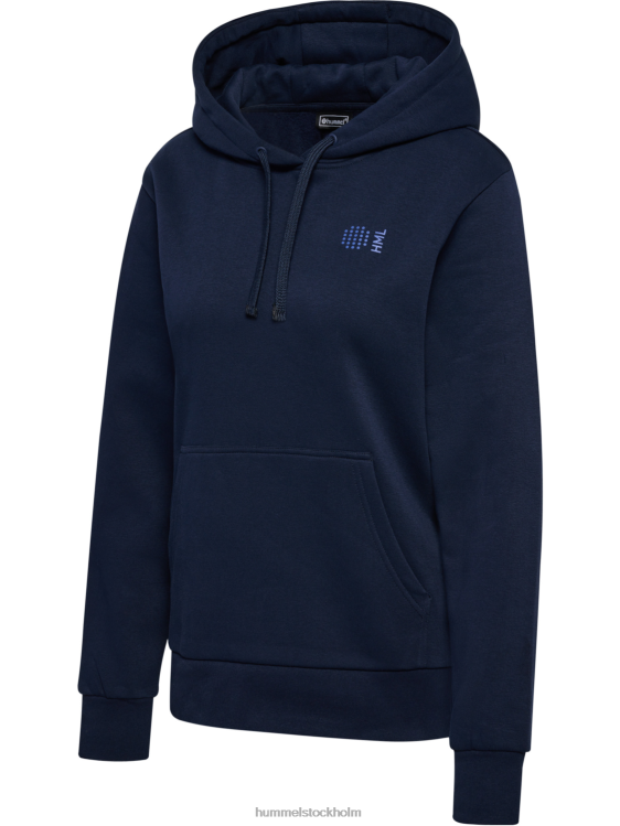 se Hummel kvinnor hmlcourt hoodie i bomull LL40V2352 \"soft touch hoodie\"