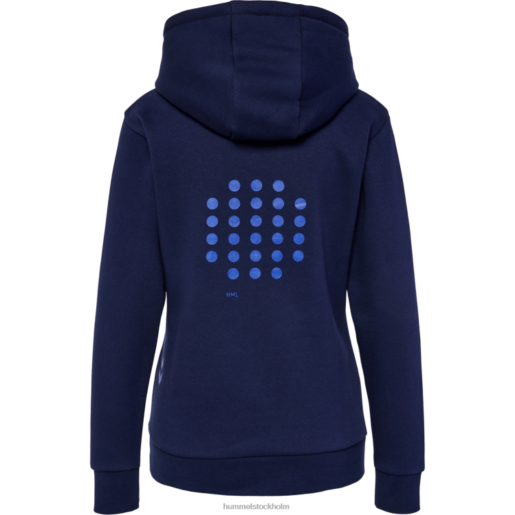 se Hummel kvinnor hmlcourt hoodie i bomull LL40V2352 \"soft touch hoodie\"