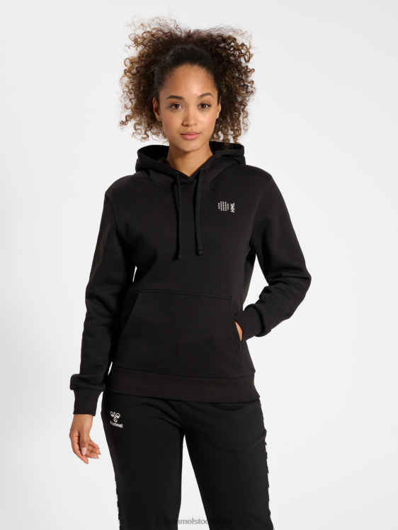 se Hummel kvinnor hmlcourt hoodie i bomull LL40V2442 "soft touch hoodie"