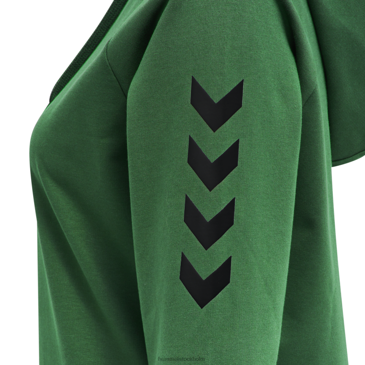 se Hummel kvinnor hmlgo hoodie i bomull LL40V3122 \"huvtröja med chevronärmar\"