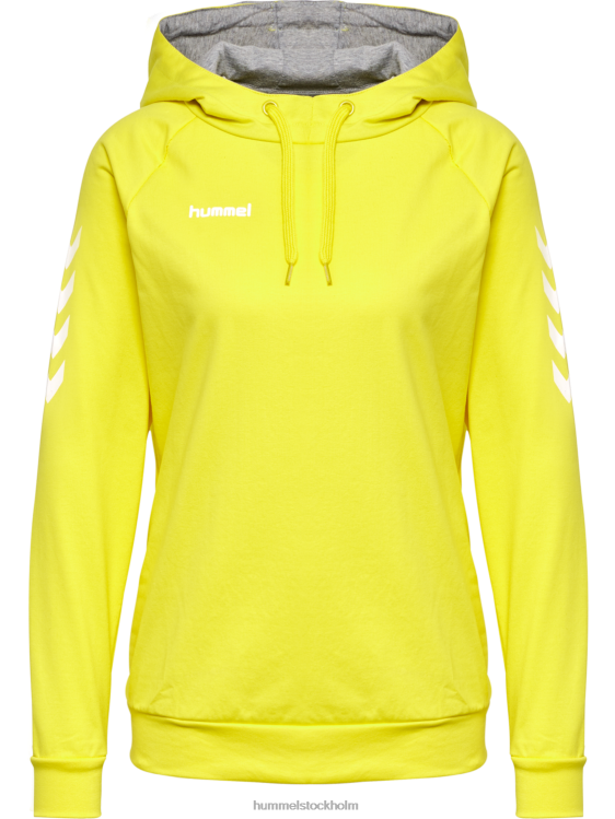 se Hummel kvinnor hmlgo hoodie i bomull LL40V3123 \"huvtröja med chevronärmar\"