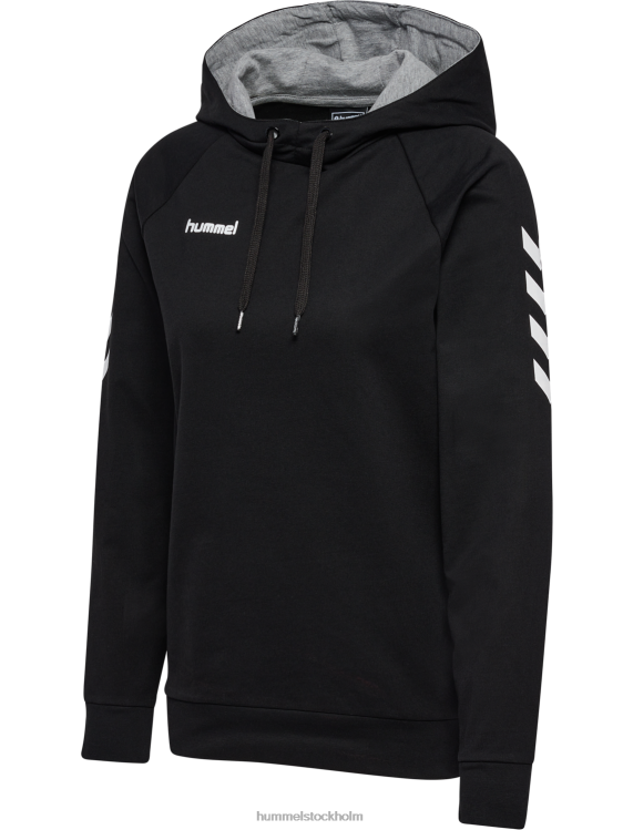 se Hummel kvinnor hmlgo hoodie i bomull LL40V3738 \"huvtröja med chevronärmar\"