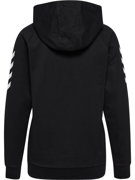 se Hummel kvinnor hmlgo hoodie i bomull LL40V3738 \"huvtröja med chevronärmar\"