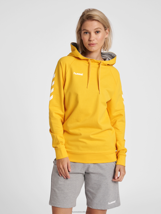 se Hummel kvinnor hmlgo hoodie i bomull LL40V3750 "huvtröja med chevronärmar"