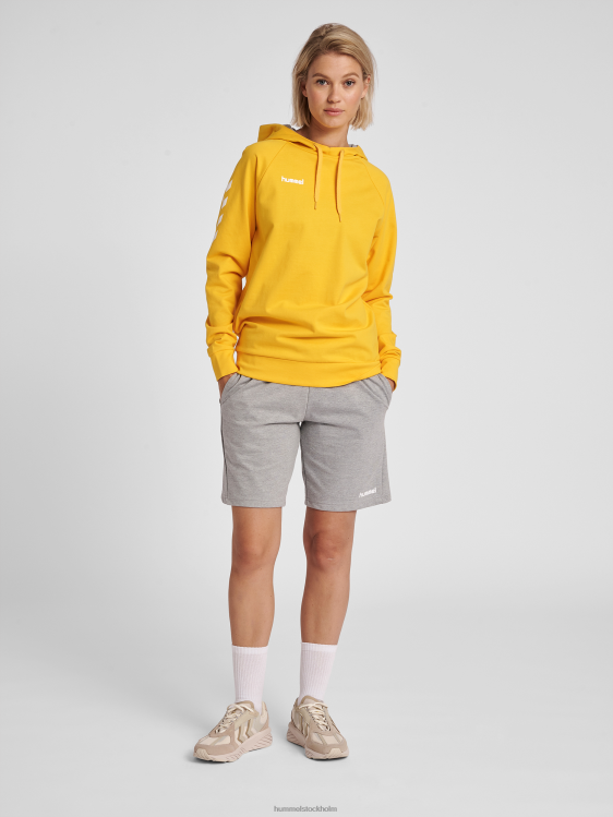 se Hummel kvinnor hmlgo hoodie i bomull LL40V3750 \"huvtröja med chevronärmar\"