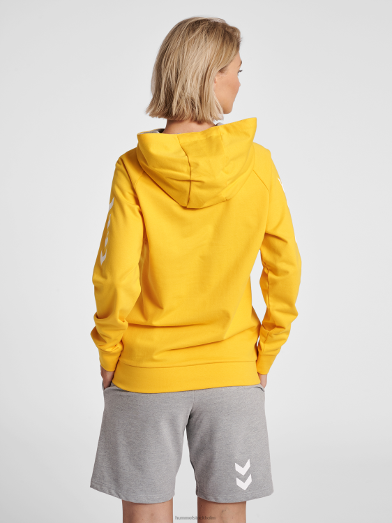 se Hummel kvinnor hmlgo hoodie i bomull LL40V3750 \"huvtröja med chevronärmar\"