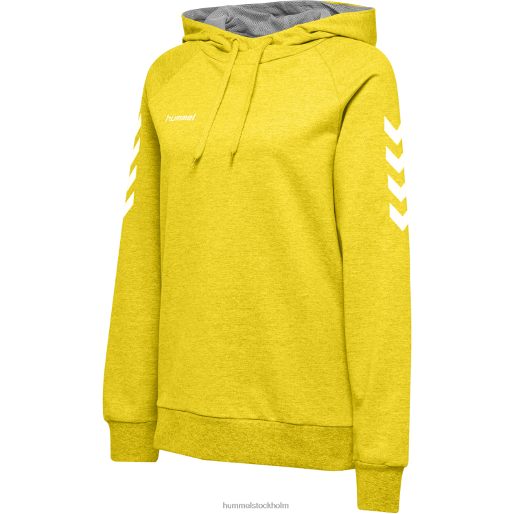 se Hummel kvinnor hmlgo hoodie i bomull LL40V3750 \"huvtröja med chevronärmar\"