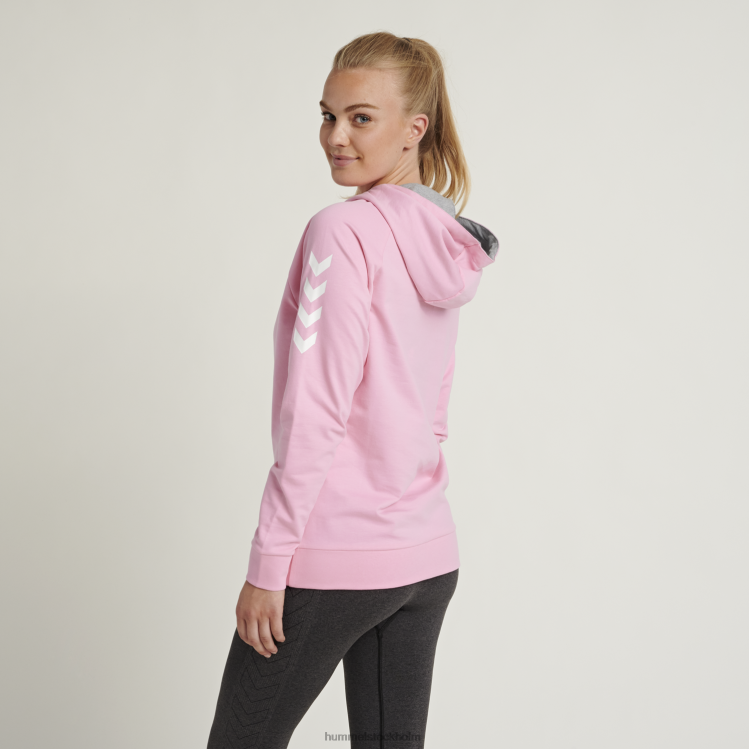 se Hummel kvinnor hmlgo hoodie i bomull LL40V3754 \"huvtröja med chevronärmar\"