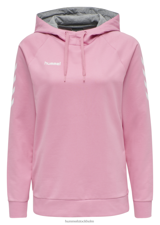 se Hummel kvinnor hmlgo hoodie i bomull LL40V3754 \"huvtröja med chevronärmar\"