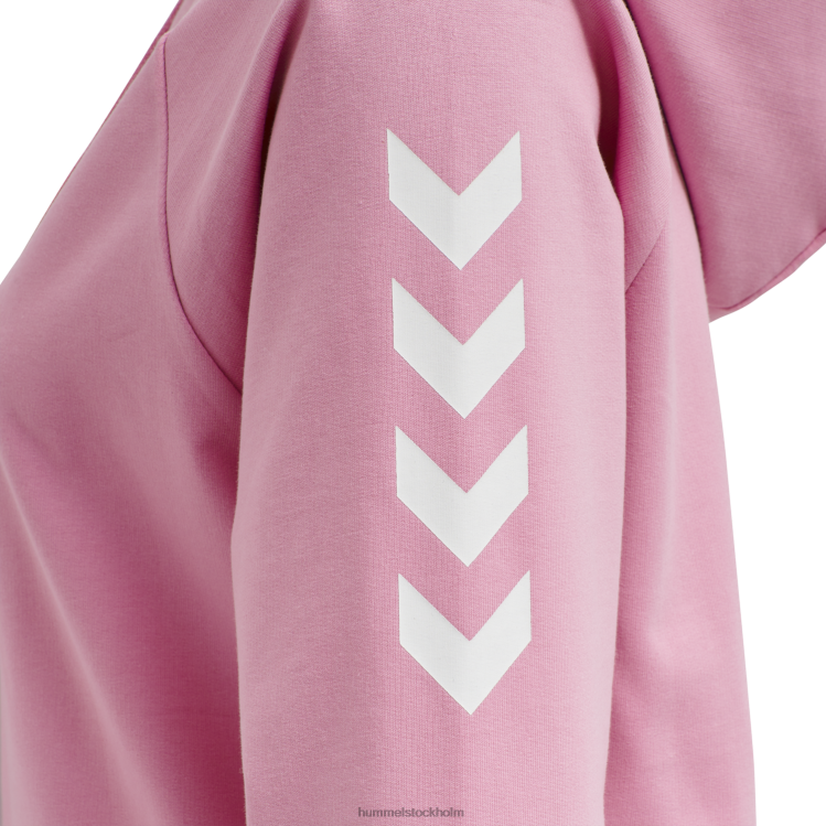 se Hummel kvinnor hmlgo hoodie i bomull LL40V3754 \"huvtröja med chevronärmar\"