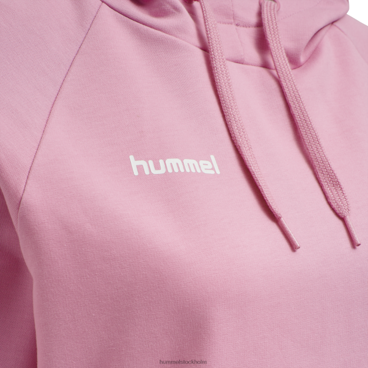 se Hummel kvinnor hmlgo hoodie i bomull LL40V3754 \"huvtröja med chevronärmar\"