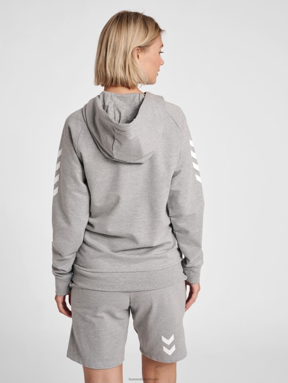 se Hummel kvinnor hmlgo hoodie i bomull LL40V3765 \"huvtröja med chevronärmar\"