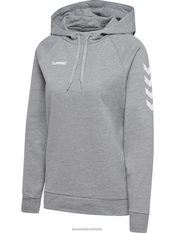 se Hummel kvinnor hmlgo hoodie i bomull LL40V3765 \"huvtröja med chevronärmar\"
