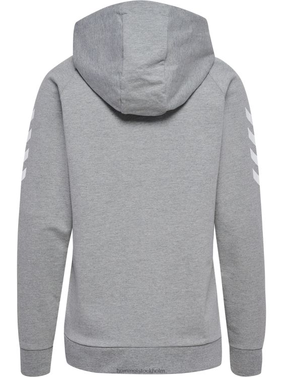 se Hummel kvinnor hmlgo hoodie i bomull LL40V3765 \"huvtröja med chevronärmar\"