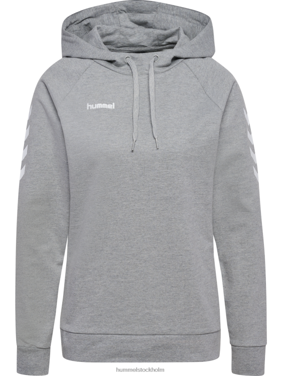 se Hummel kvinnor hmlgo hoodie i bomull LL40V3765 \"huvtröja med chevronärmar\"
