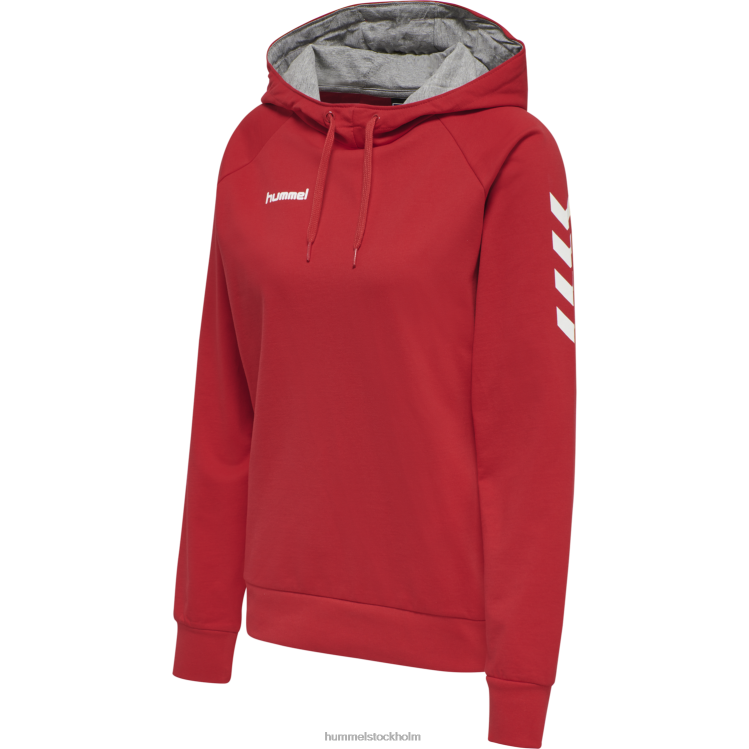 se Hummel kvinnor hmlgo hoodie i bomull LL40V3770 \"huvtröja med chevronärmar\"