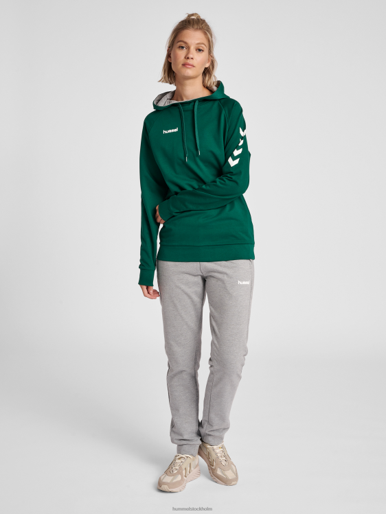 se Hummel kvinnor hmlgo hoodie i bomull LL40V3791 \"huvtröja med chevronärmar\"