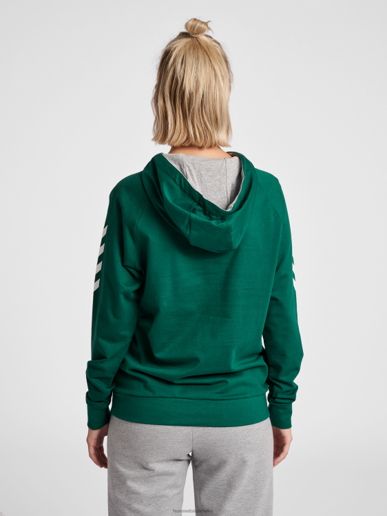se Hummel kvinnor hmlgo hoodie i bomull LL40V3791 \"huvtröja med chevronärmar\"