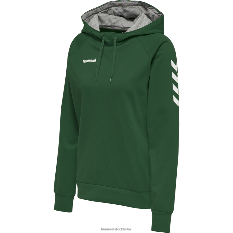 se Hummel kvinnor hmlgo hoodie i bomull LL40V3791 \"huvtröja med chevronärmar\"