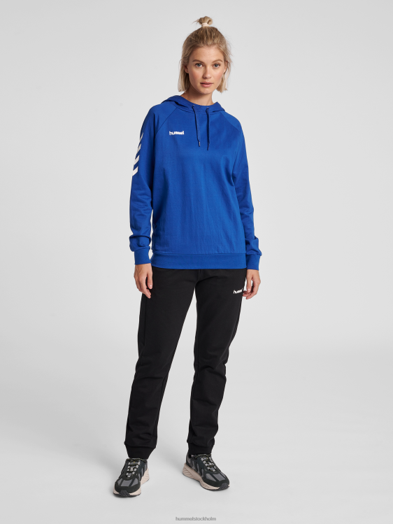 se Hummel kvinnor hmlgo hoodie i bomull LL40V3796 \"huvtröja med chevronärmar\"