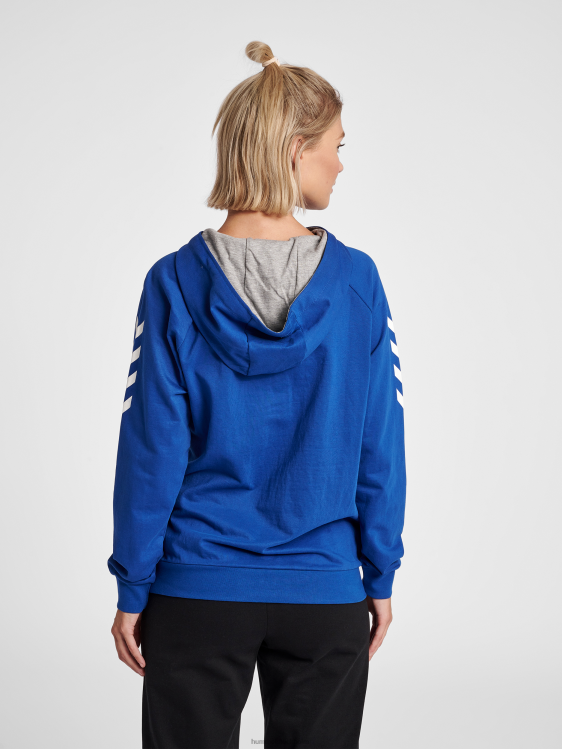 se Hummel kvinnor hmlgo hoodie i bomull LL40V3796 \"huvtröja med chevronärmar\"