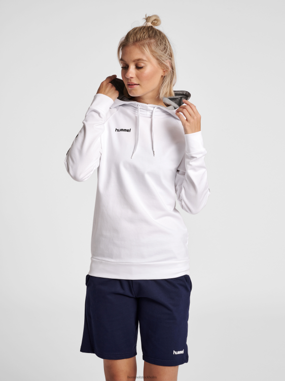 se Hummel kvinnor hmlgo hoodie i bomull LL40V3798 "huvtröja med chevronärmar"