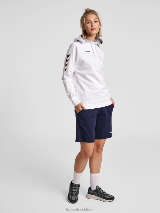 se Hummel kvinnor hmlgo hoodie i bomull LL40V3798 \"huvtröja med chevronärmar\"