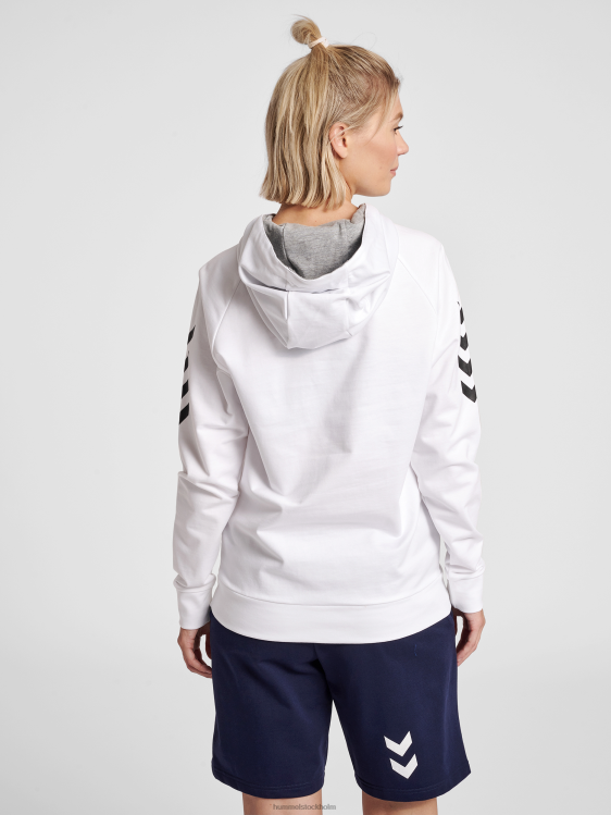 se Hummel kvinnor hmlgo hoodie i bomull LL40V3798 \"huvtröja med chevronärmar\"