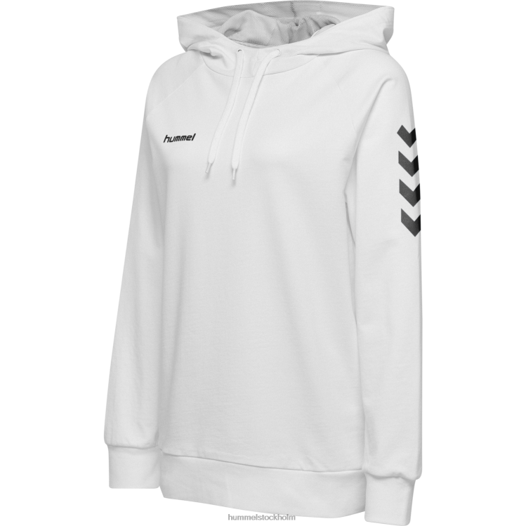 se Hummel kvinnor hmlgo hoodie i bomull LL40V3798 \"huvtröja med chevronärmar\"