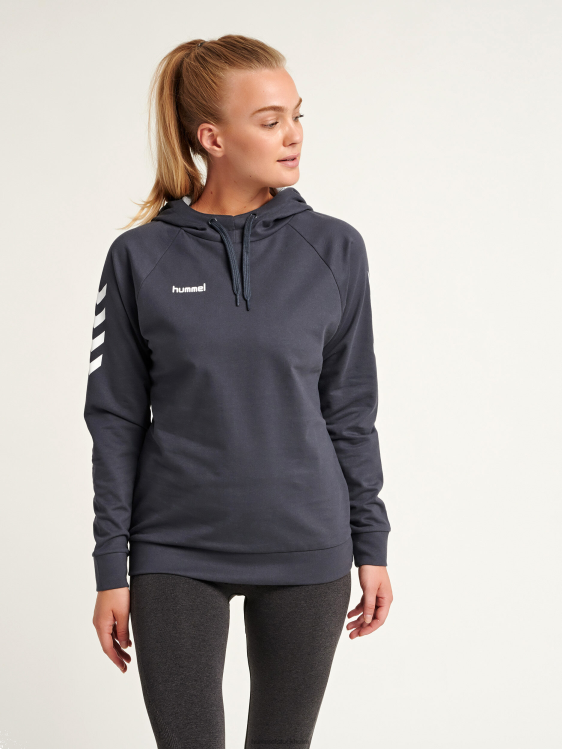 se Hummel kvinnor hmlgo hoodie i bomull LL40V3799 "huvtröja med chevronärmar"
