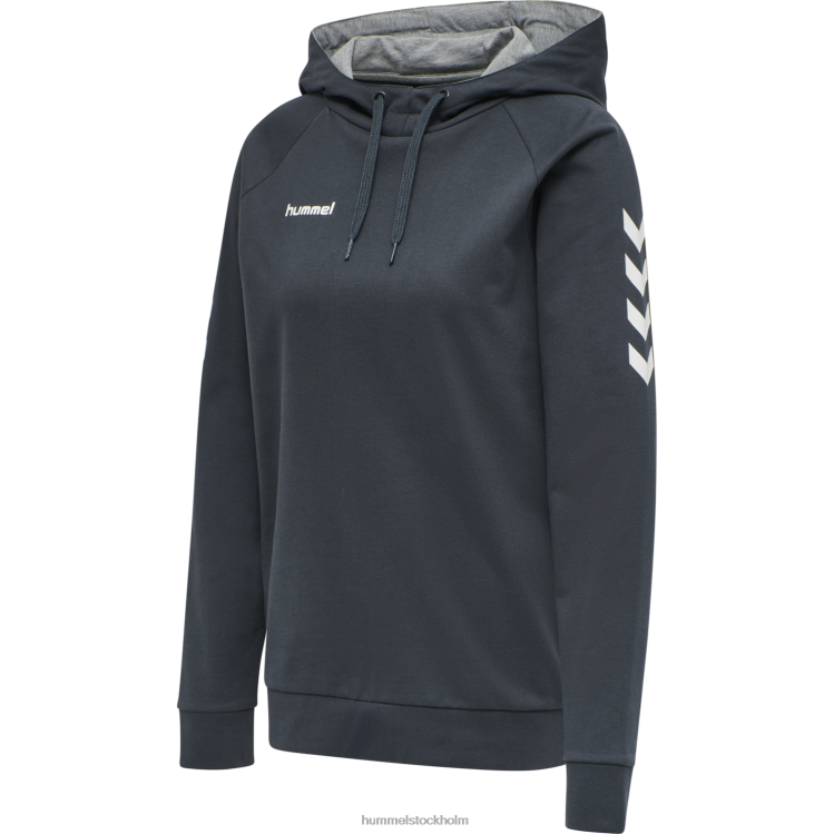 se Hummel kvinnor hmlgo hoodie i bomull LL40V3799 \"huvtröja med chevronärmar\"