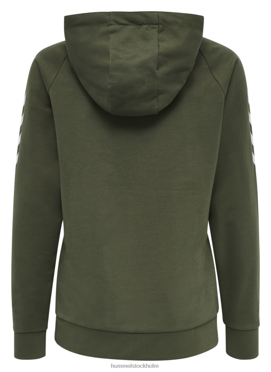 se Hummel kvinnor hmlgo hoodie i bomull LL40V3860 \"huvtröja med chevronärmar\"