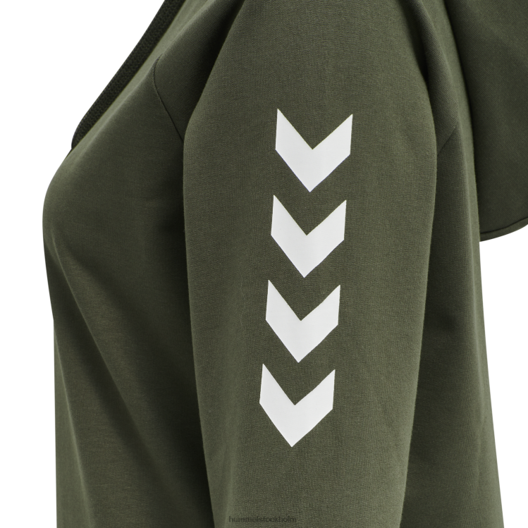 se Hummel kvinnor hmlgo hoodie i bomull LL40V3860 \"huvtröja med chevronärmar\"