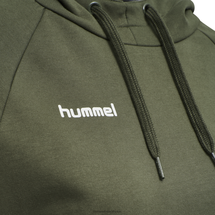 se Hummel kvinnor hmlgo hoodie i bomull LL40V3860 \"huvtröja med chevronärmar\"