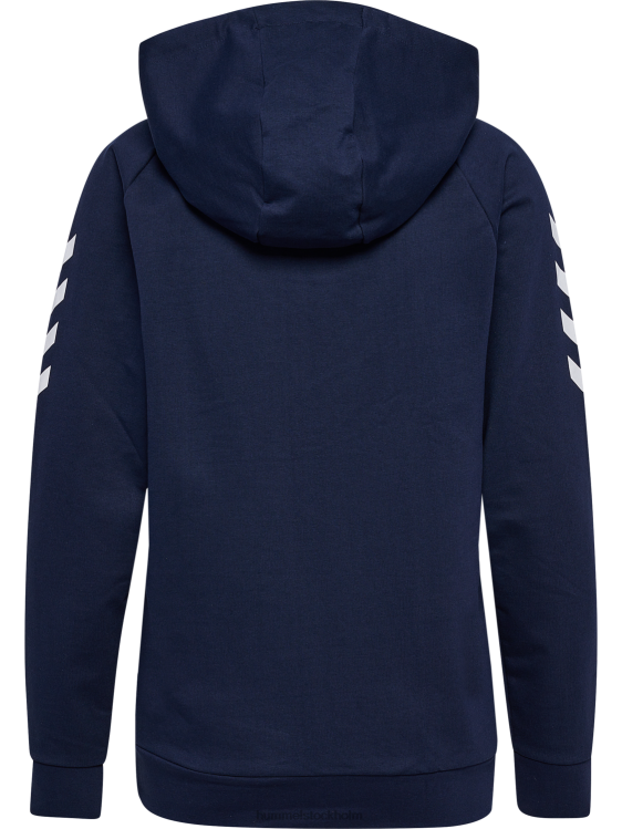 se Hummel kvinnor hmlgo hoodie i bomull LL40V3882 \"huvtröja med chevronärmar\"
