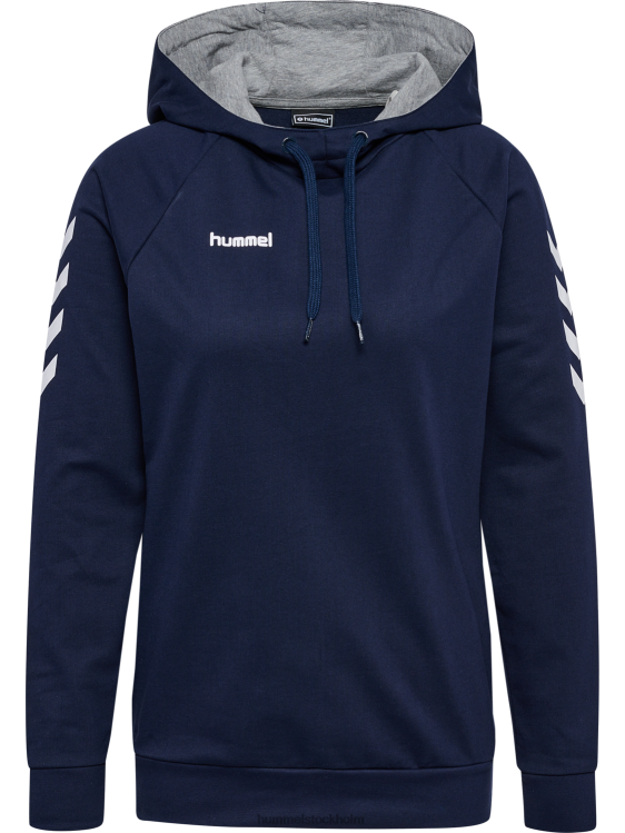 se Hummel kvinnor hmlgo hoodie i bomull LL40V3882 \"huvtröja med chevronärmar\"