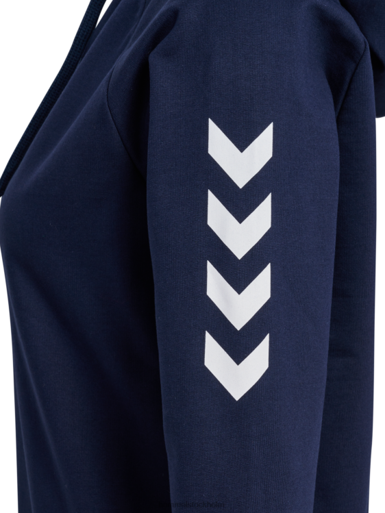 se Hummel kvinnor hmlgo hoodie i bomull LL40V3882 \"huvtröja med chevronärmar\"