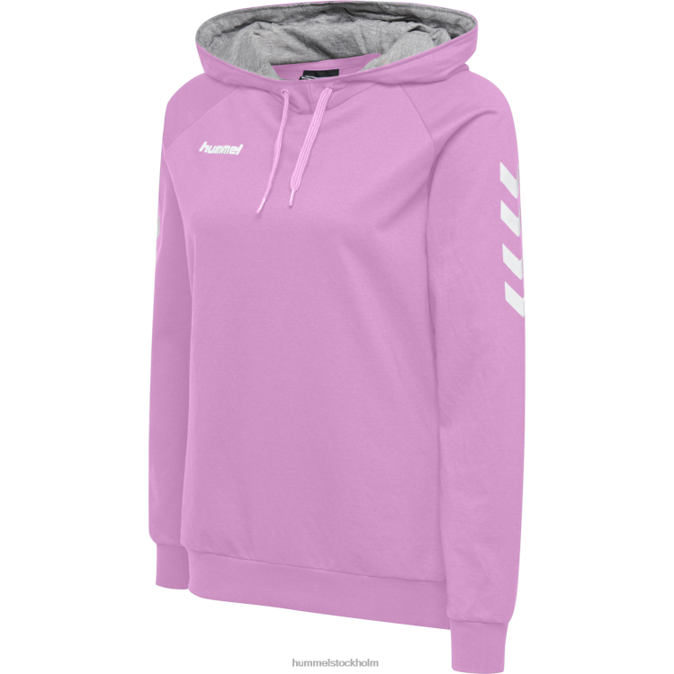 se Hummel kvinnor hmlgo hoodie i bomull LL40V3905 \"huvtröja med chevronärmar\"