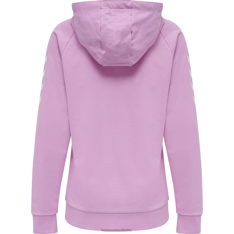 se Hummel kvinnor hmlgo hoodie i bomull LL40V3905 \"huvtröja med chevronärmar\"