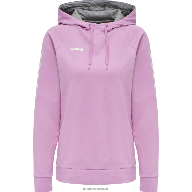se Hummel kvinnor hmlgo hoodie i bomull LL40V3905 \"huvtröja med chevronärmar\"